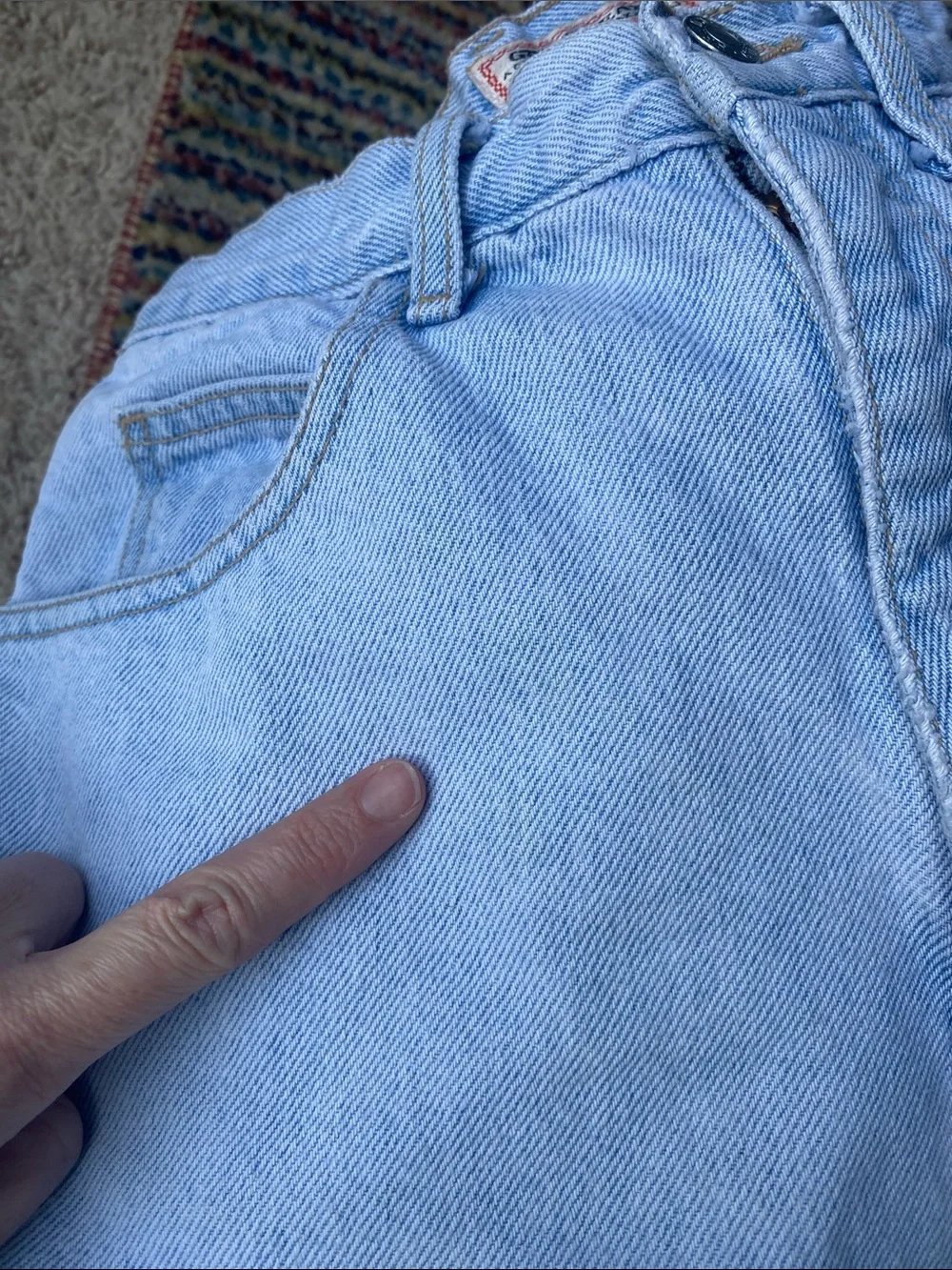 Vintage 90’s Guess by Marciano Faded Light Blue Jean Shorts 30